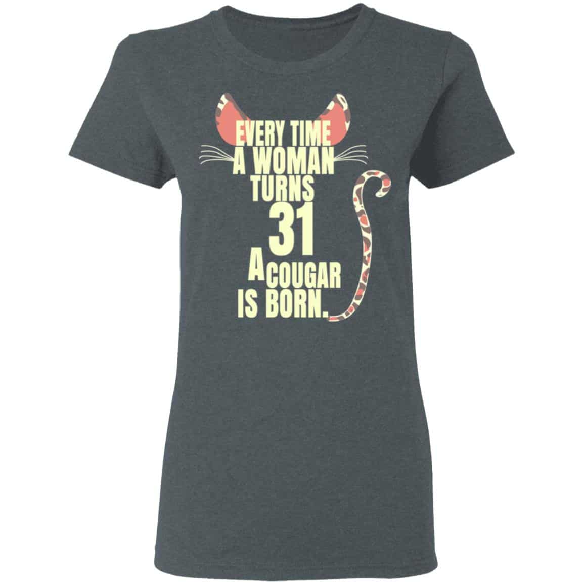 Every Time A Woman Turns 31 A Cougar Is Born Birthday Shirt, Hoodie, Tank