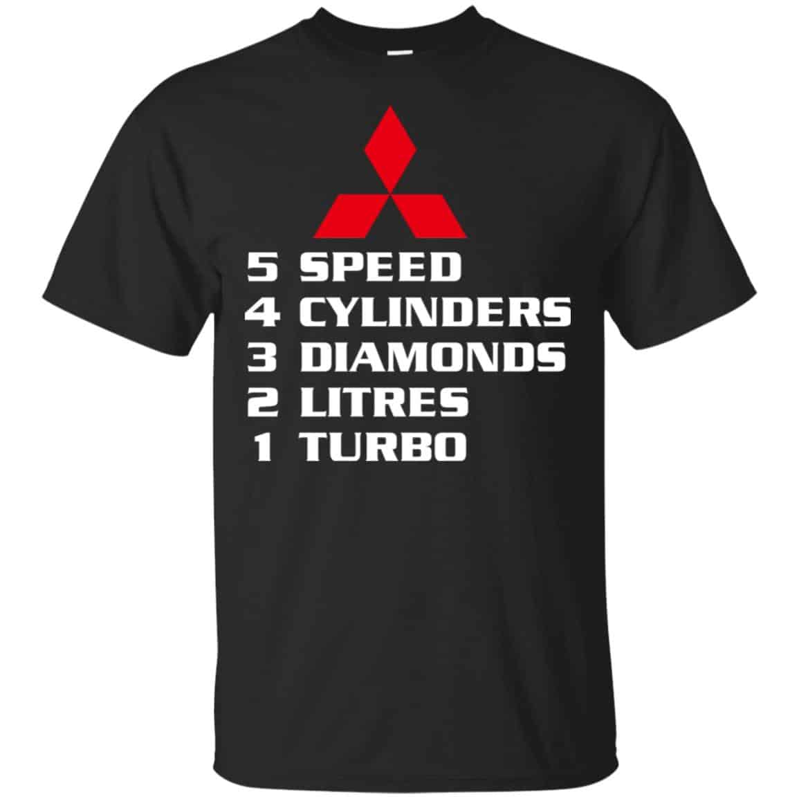 5 Speed 4 Cylinders 3 Diamonds 2 Litres 1 Turbo Mitsubishi Shirt, Hoodie, Tank