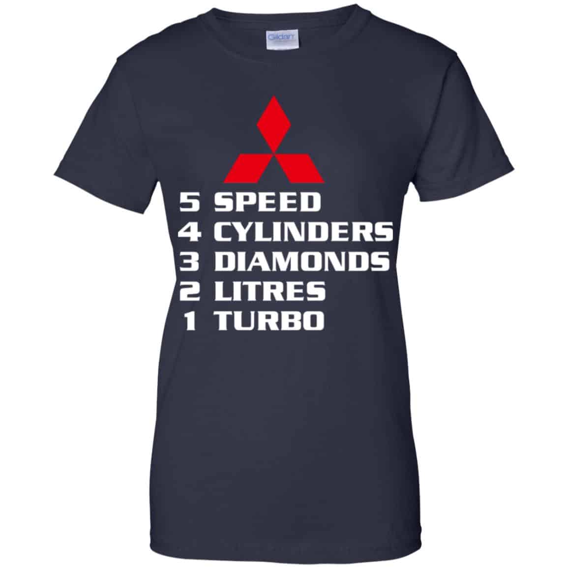5 Speed 4 Cylinders 3 Diamonds 2 Litres 1 Turbo Mitsubishi Shirt, Hoodie, Tank