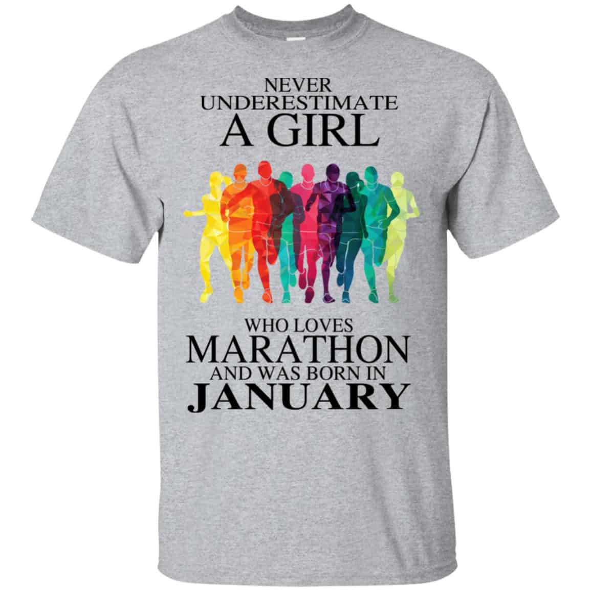 A Girl Who Loves Marathon And Was Born In January T-Shirts, Hoodie, Tank