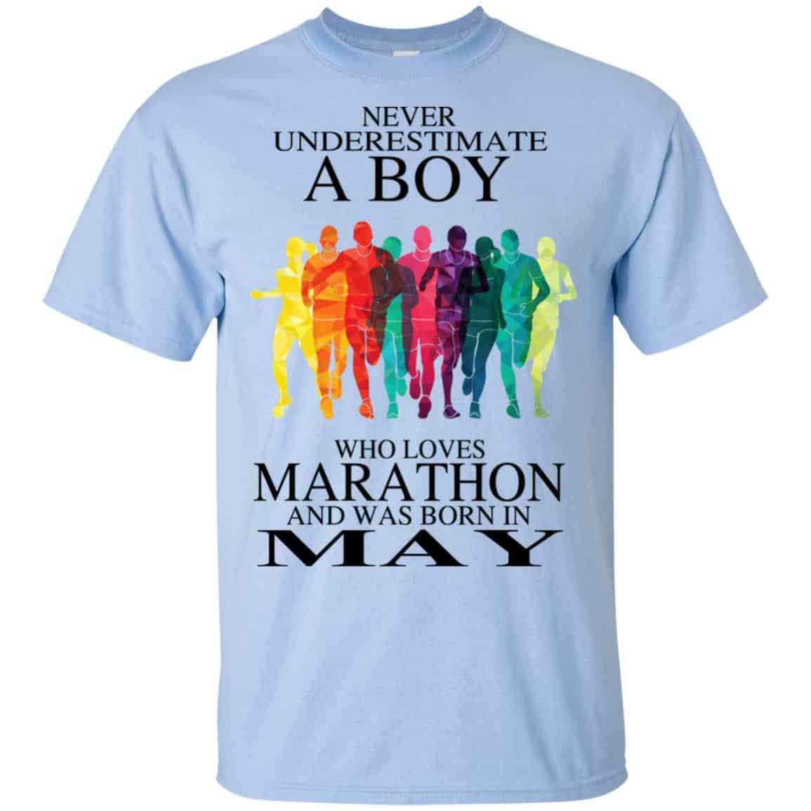 A Boy Who Loves Marathon And Was Born In May T-Shirts, Hoodie, Tank