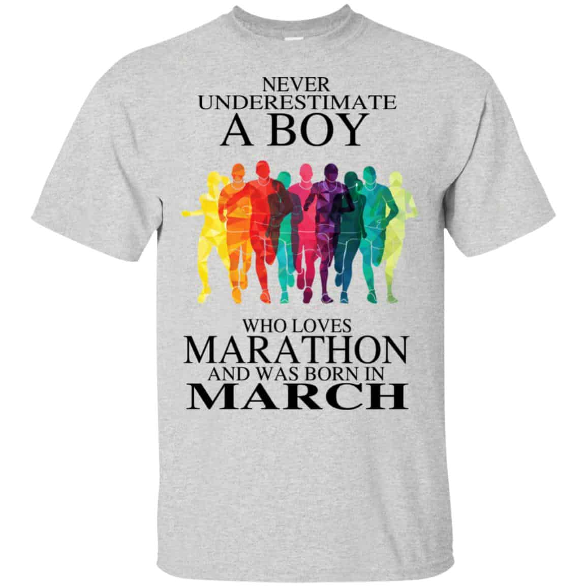 A Boy Who Loves Marathon And Was Born In March T-Shirts, Hoodie, Tank