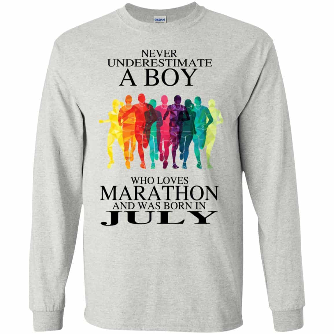 A Boy Who Loves Marathon And Was Born In July T-Shirts, Hoodie, Tank