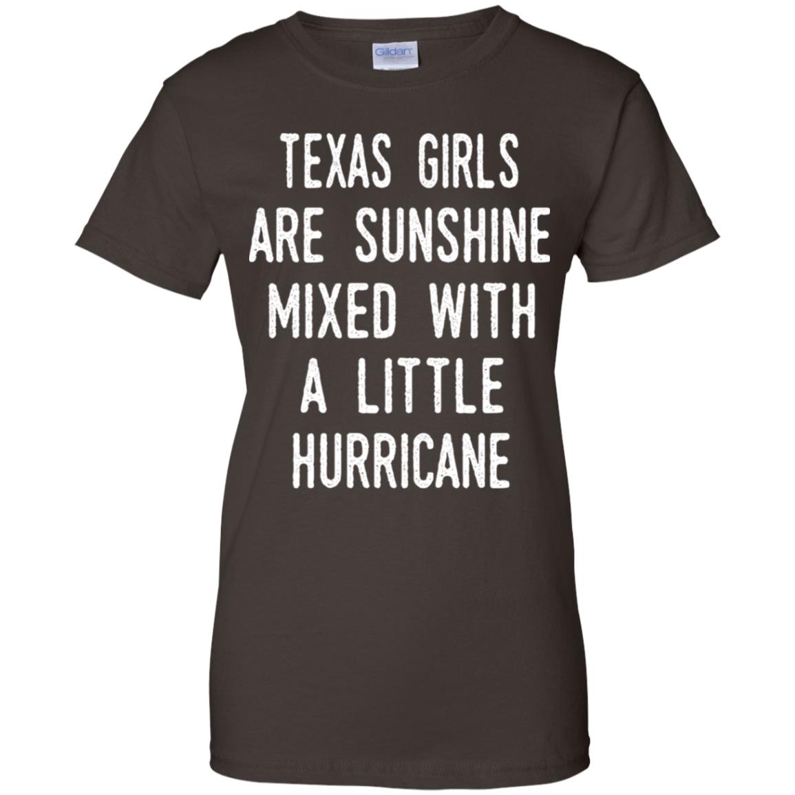 Texas Girls Are Sunshine Mixed With A Little Hurricane T-Shirts, Hoodie, Tank