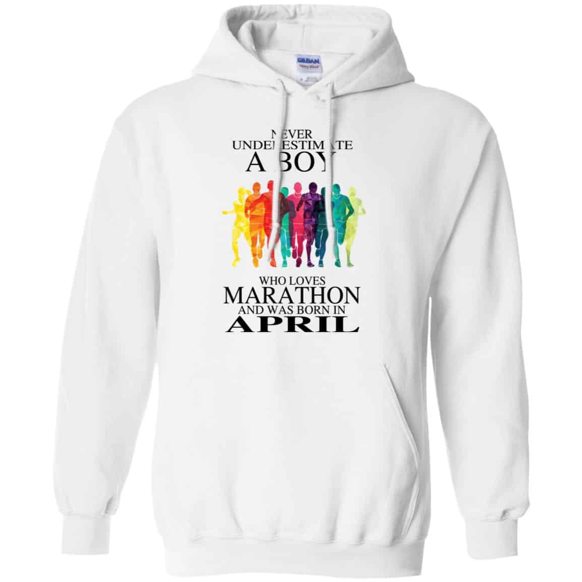 A Boy Who Loves Marathon And Was Born In April T-Shirts, Hoodie, Tank