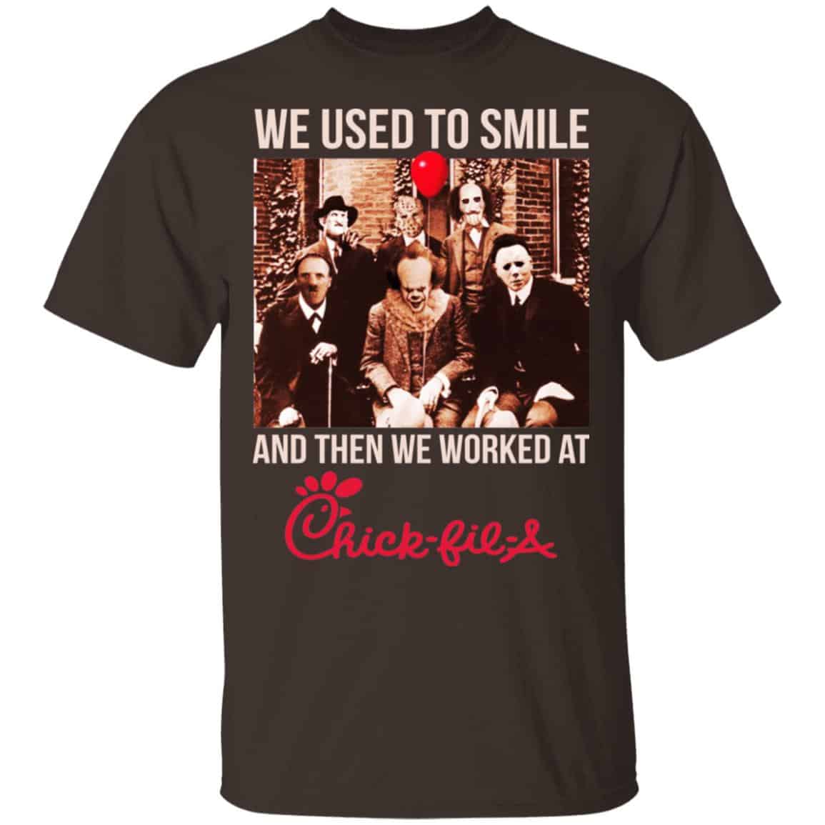 We Used To Smile And Then We Worked At Chick-fil-A Halloween Shirt, Hoodie, Tank