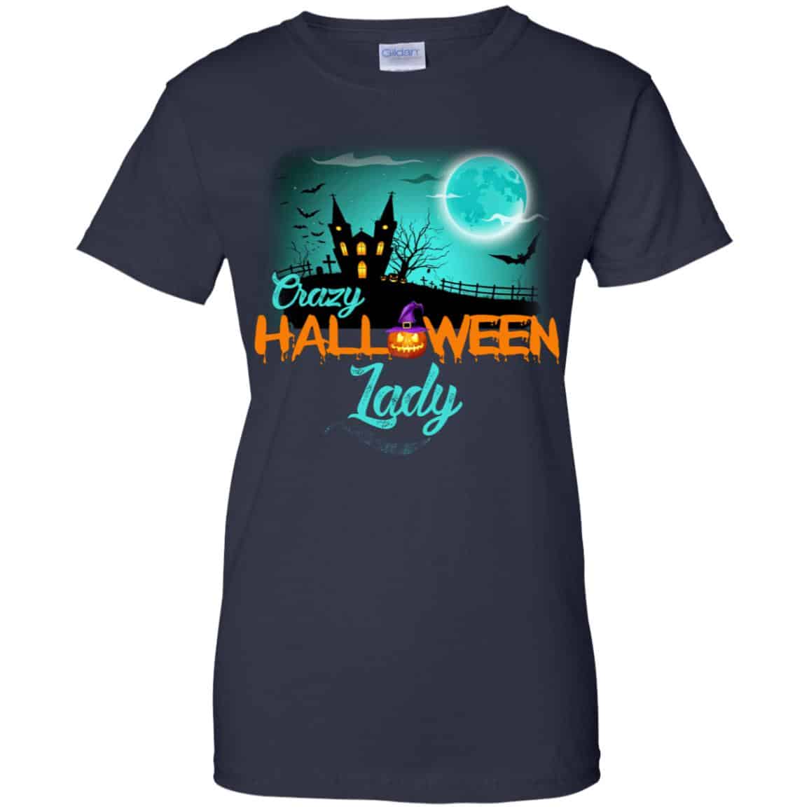 Crazy Halloween Lady Shirt, Hoodie, Racerback