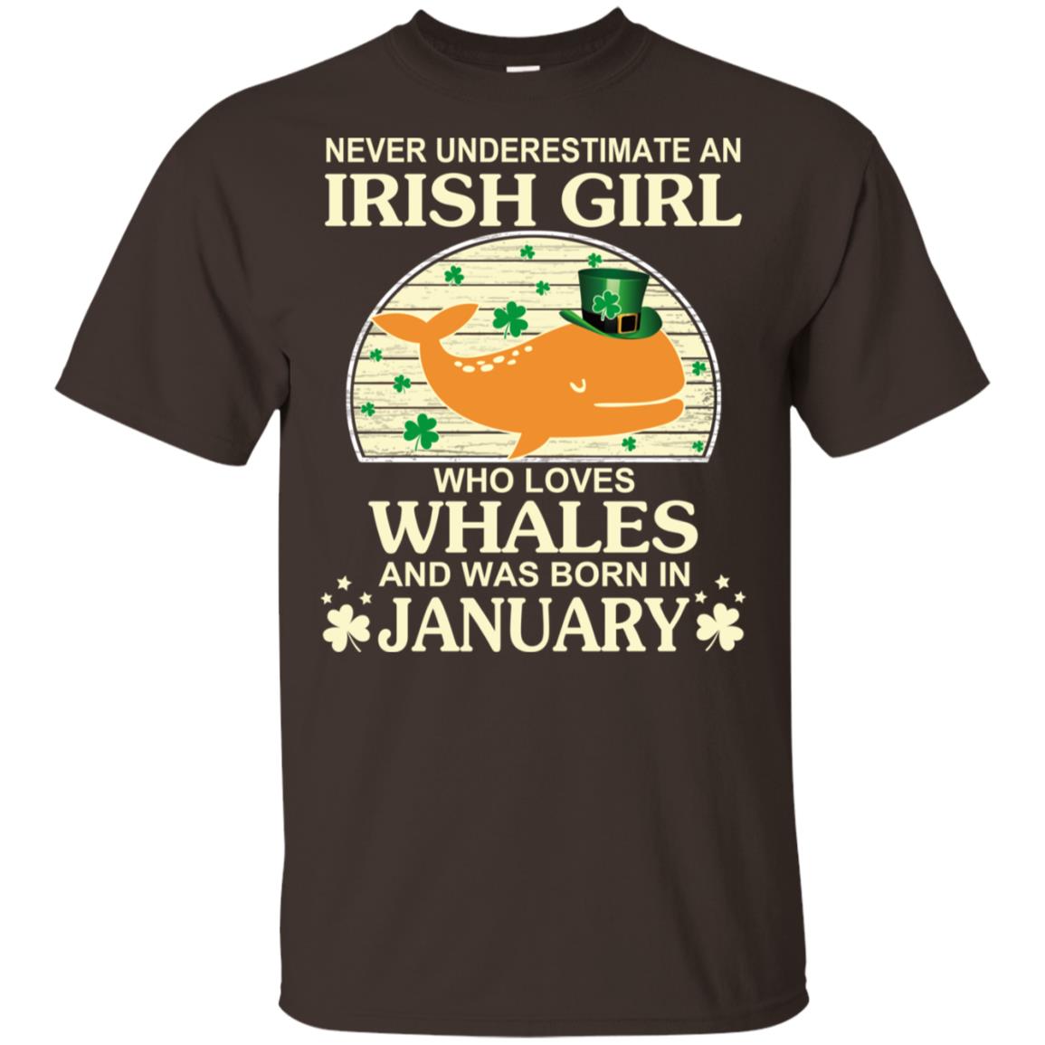 An Irish Girl Who Loves Whales And Was Born In January T-Shirts, Hoodie, Tank
