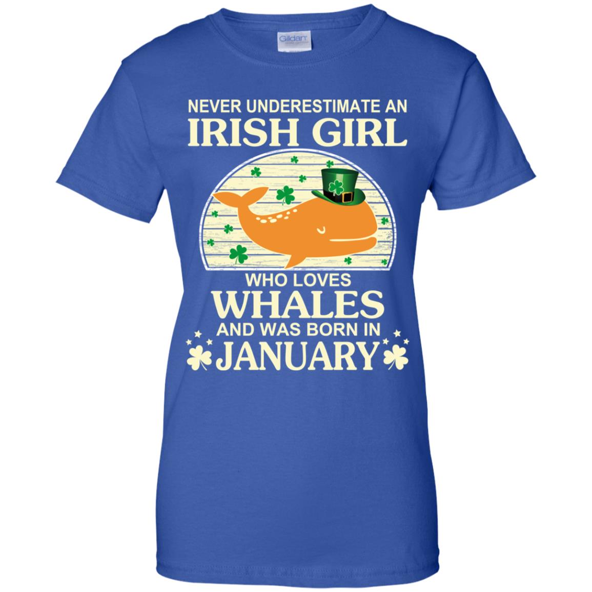 An Irish Girl Who Loves Whales And Was Born In January T-Shirts, Hoodie, Tank