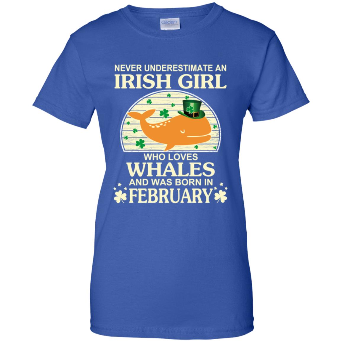 An Irish Girl Who Loves Whales And Was Born In February T-Shirts, Hoodie, Tank