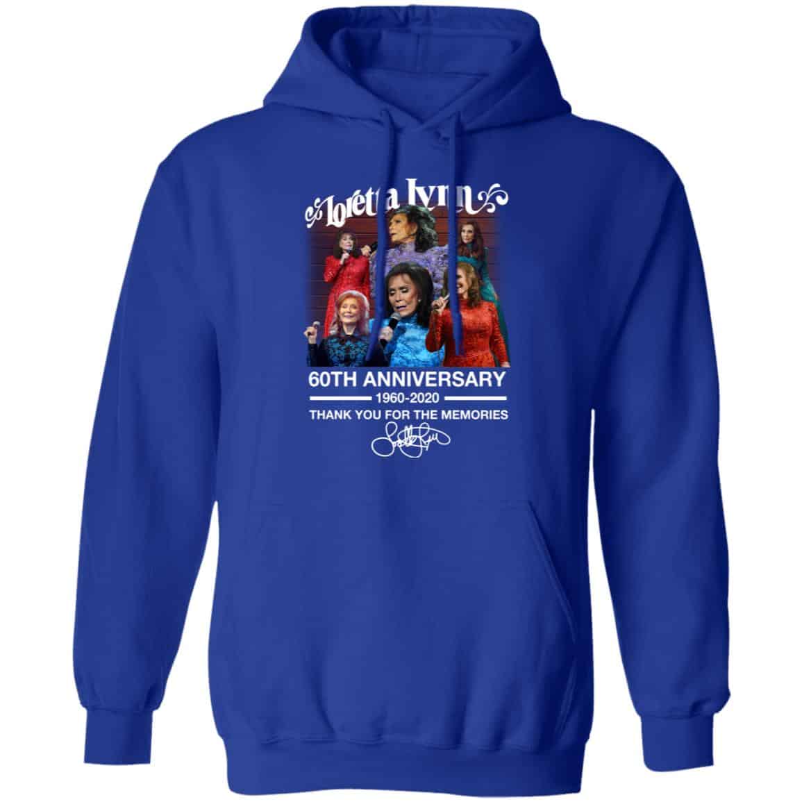 Loretta Lynn 60th Anniversary 1960 2020 Thank You For The Memories Signature Shirt, Hoodie, Tank