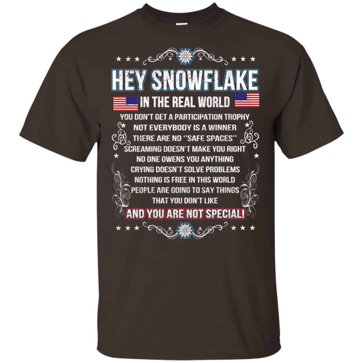 Hey Snowflake In The Real World You Don’t Get A Participation Trophy T-Shirts, Hoodie, Tank
