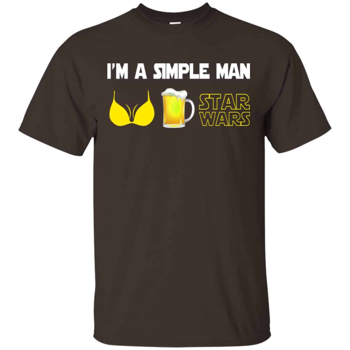 I’m A Simple Man Boobs Beer Star Wars Shirt, Hoodie, Tank
