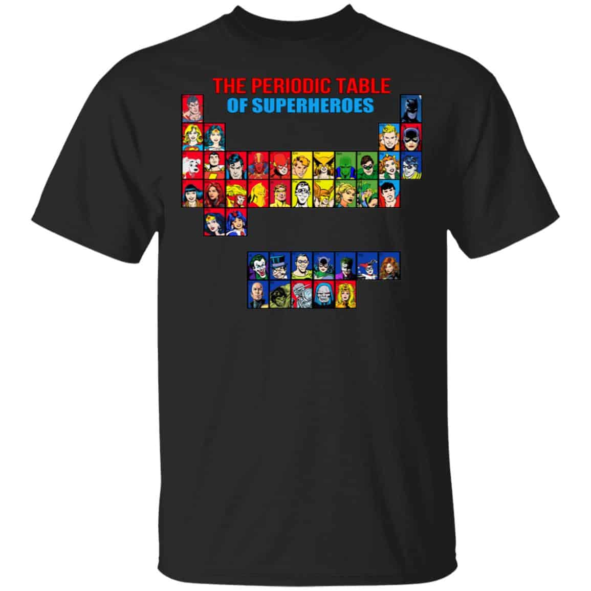 The Periodic Table Of Superheroes Shirt, Hoodie, Tank