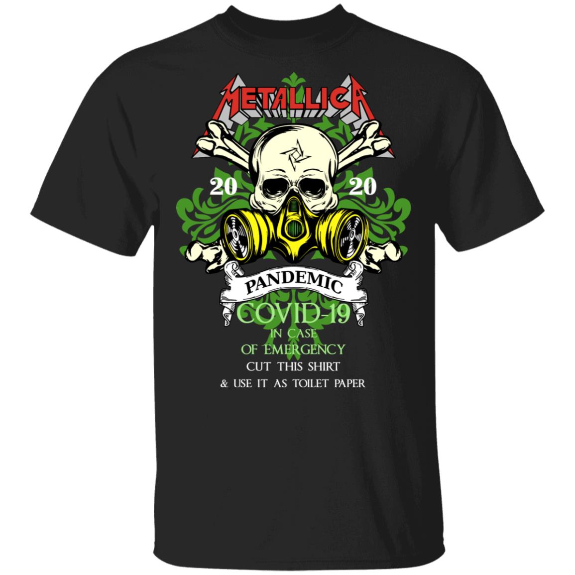 Metallica 2020 Pandemic Covid-19 In Case Of Emergency Use This Shirt As Toilet Paper Shirt, Hoodie, Tank