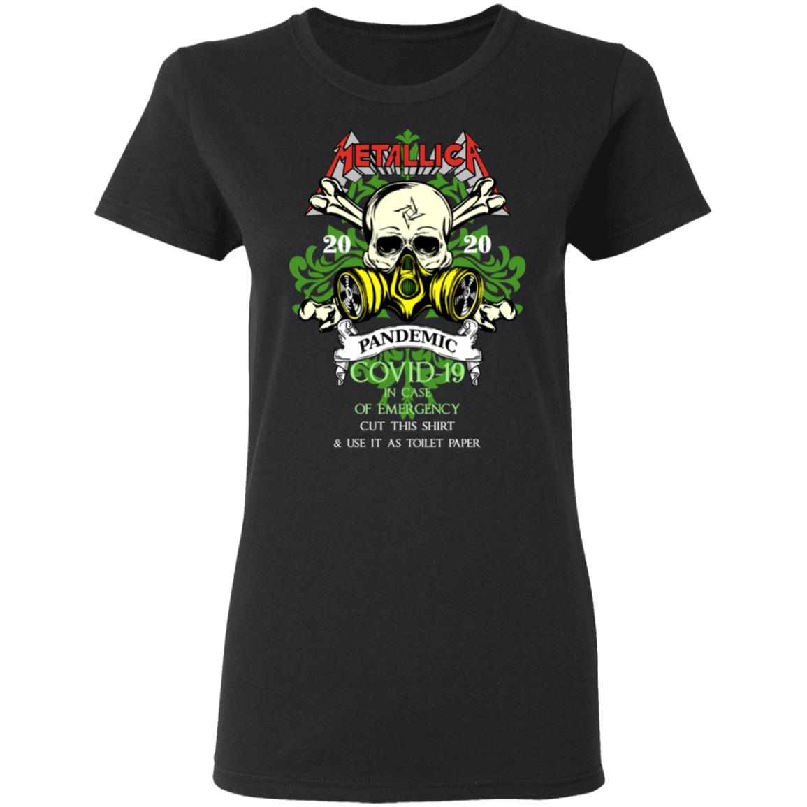 Metallica 2020 Pandemic Covid-19 In Case Of Emergency Use This Shirt As Toilet Paper Shirt, Hoodie, Tank