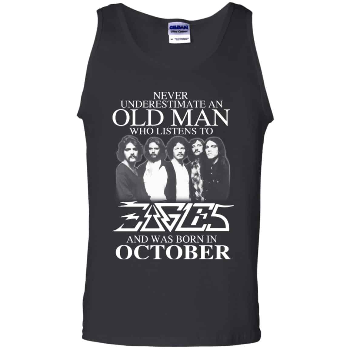 An Old Man Who Listens To Eagles And Was Born In October T-Shirts, Hoodie, Tank