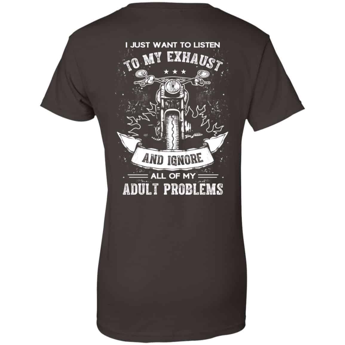 I Just Want To Listen To My Exhaust Biker Motorcycle T-Shirt, Hoodie, Tank