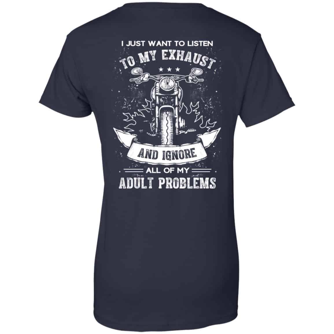 I Just Want To Listen To My Exhaust Biker Motorcycle T-Shirt, Hoodie, Tank