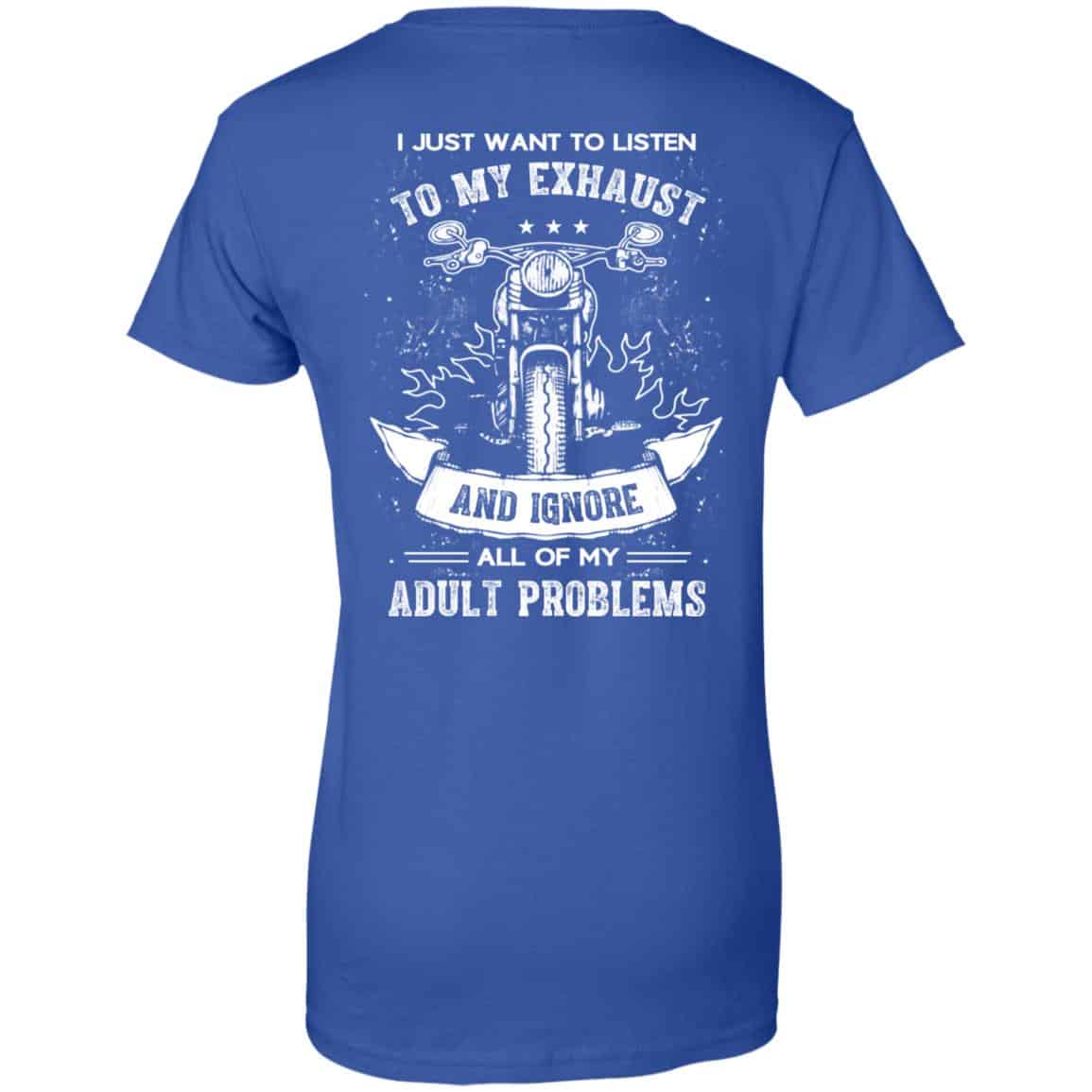 I Just Want To Listen To My Exhaust Biker Motorcycle T-Shirt, Hoodie, Tank