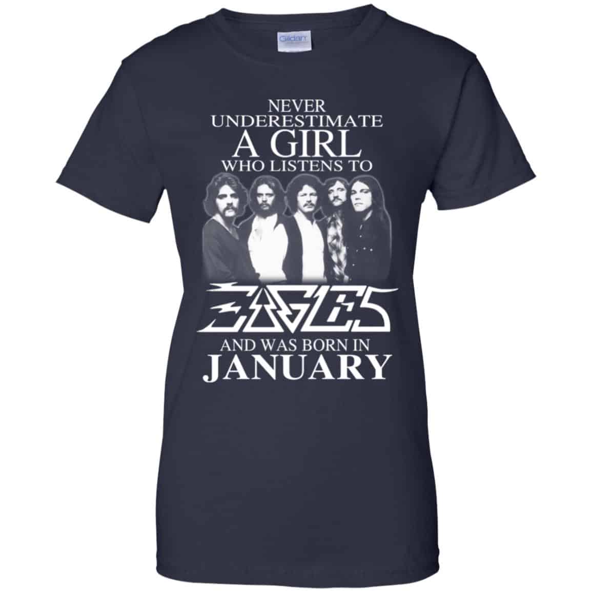 A Girl Who Listens To Eagles And Was Born In January T-Shirts, Hoodie, Tank