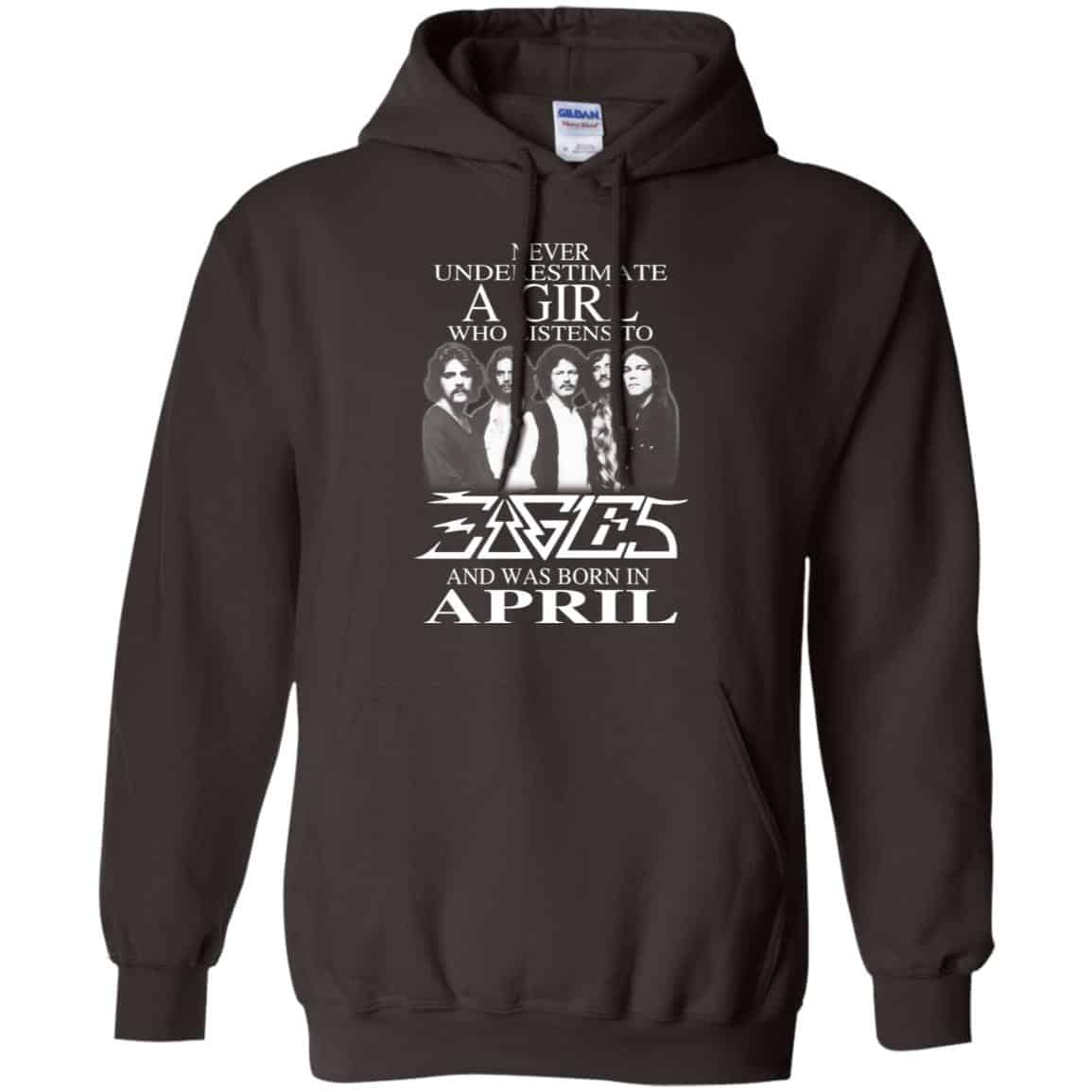 A Girl Who Listens To Eagles And Was Born In April T-Shirts, Hoodie, Tank