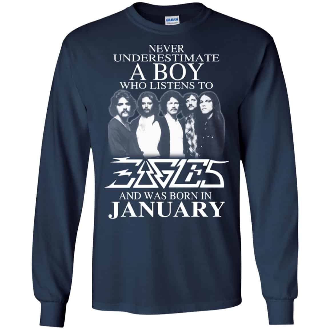 A Boy Who Listens To Eagles And Was Born In January T-Shirts, Hoodie, Tank