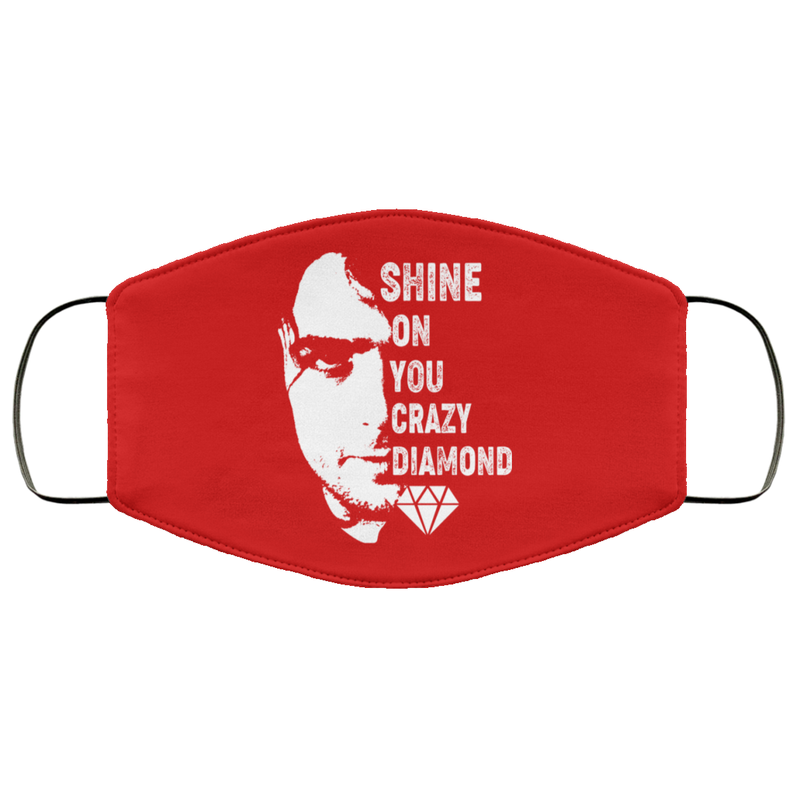 Shine On You Crazy Diamond – Syd Barrett Face Mask