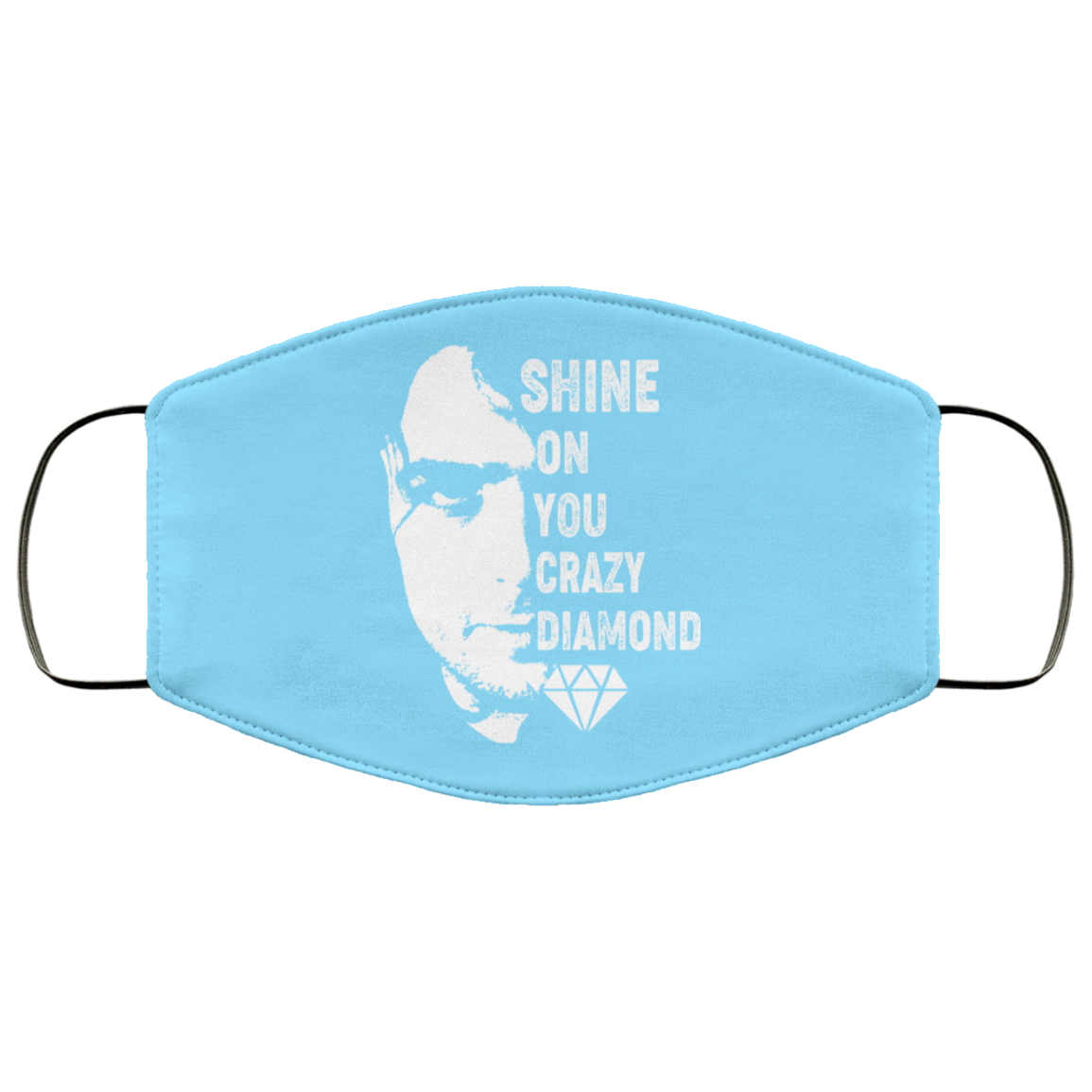 Shine On You Crazy Diamond – Syd Barrett Face Mask