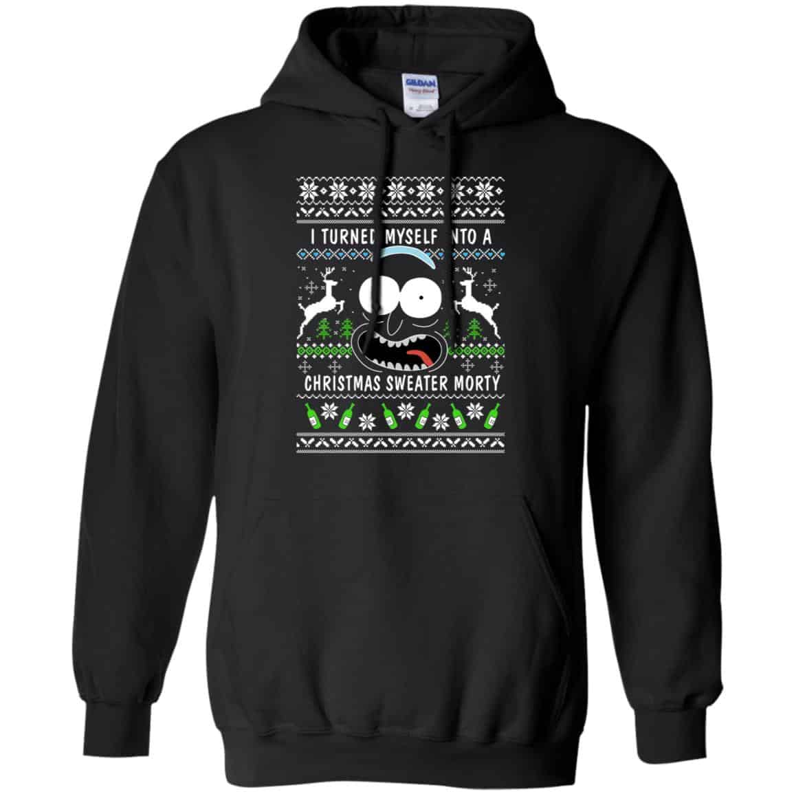 Rick And Morty: I Turned Myself Into A Christmas Sweater Morty Ugly Xmas Sweater, T-Shirts, Hoodie