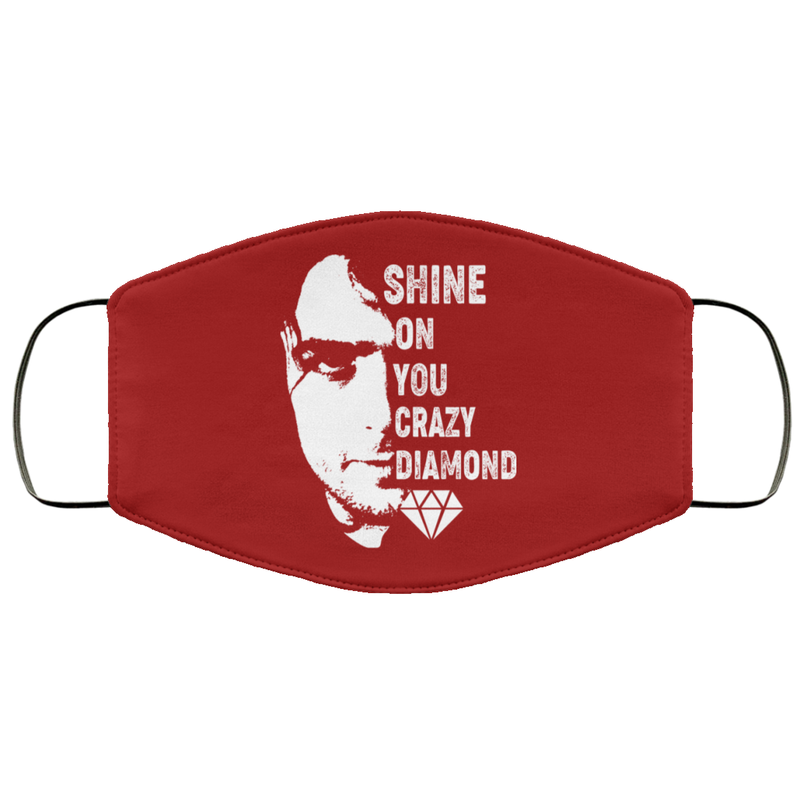 Shine On You Crazy Diamond – Syd Barrett Face Mask