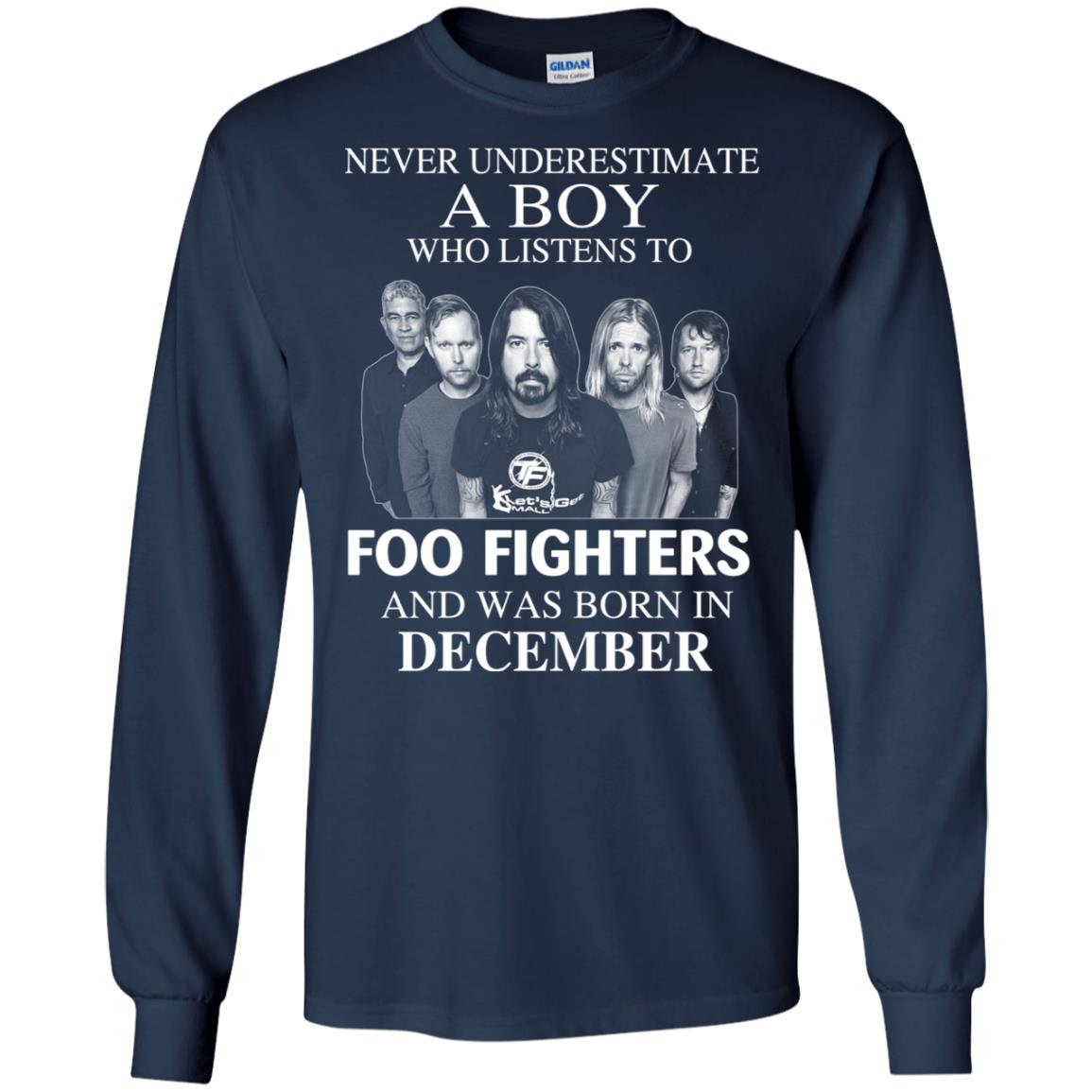 A Boy Who Listens To Foo Fighters And Was Born In December T-Shirts, Hoodie, Tank