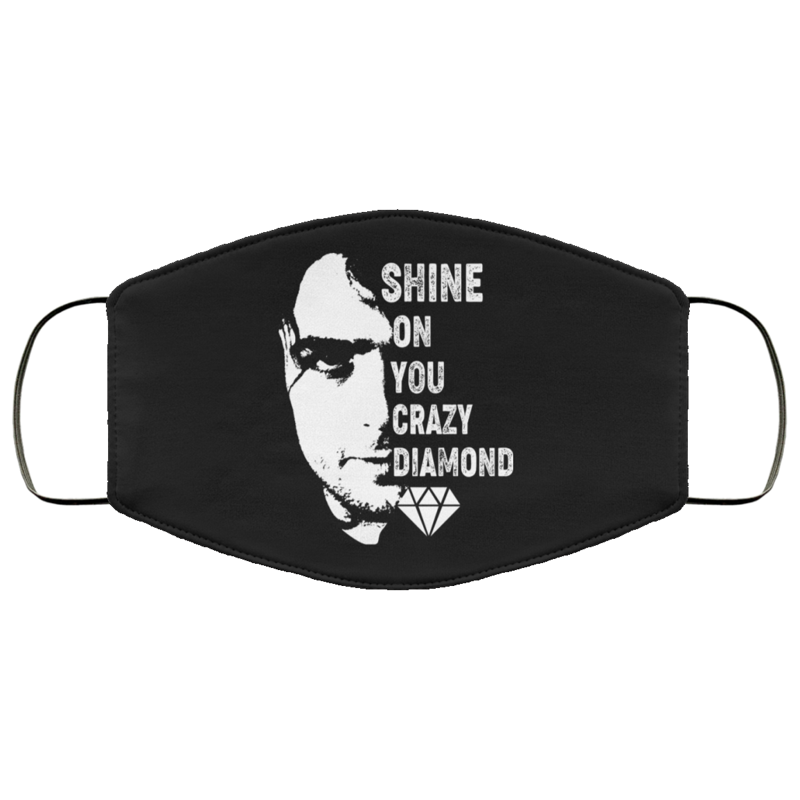 Shine On You Crazy Diamond – Syd Barrett Face Mask
