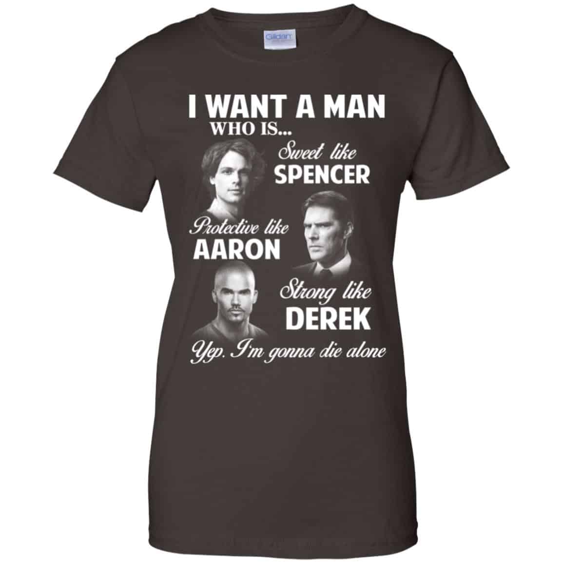 I Want A Man Who Is Sweet Like Spencer Protective Like Aaron Strong Like Derek Shirt, Hoodie, Tank
