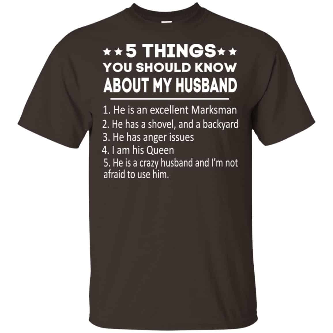 5 Things You Should Know About My Husband T-Shirts, Hoodie, Tank