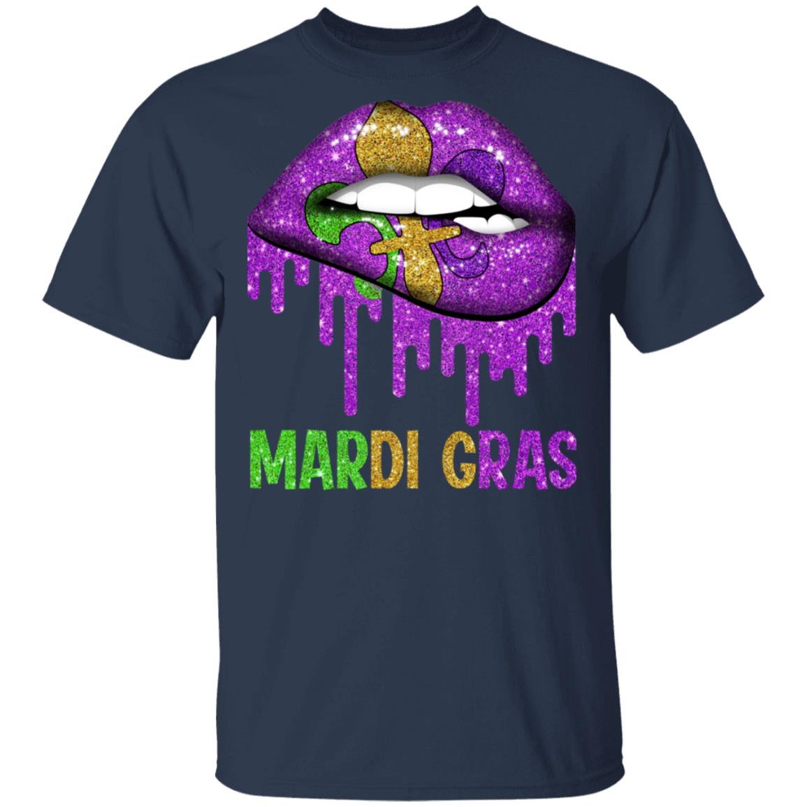Mardi Gras Lip Biting Shirt, Hoodie, Tank