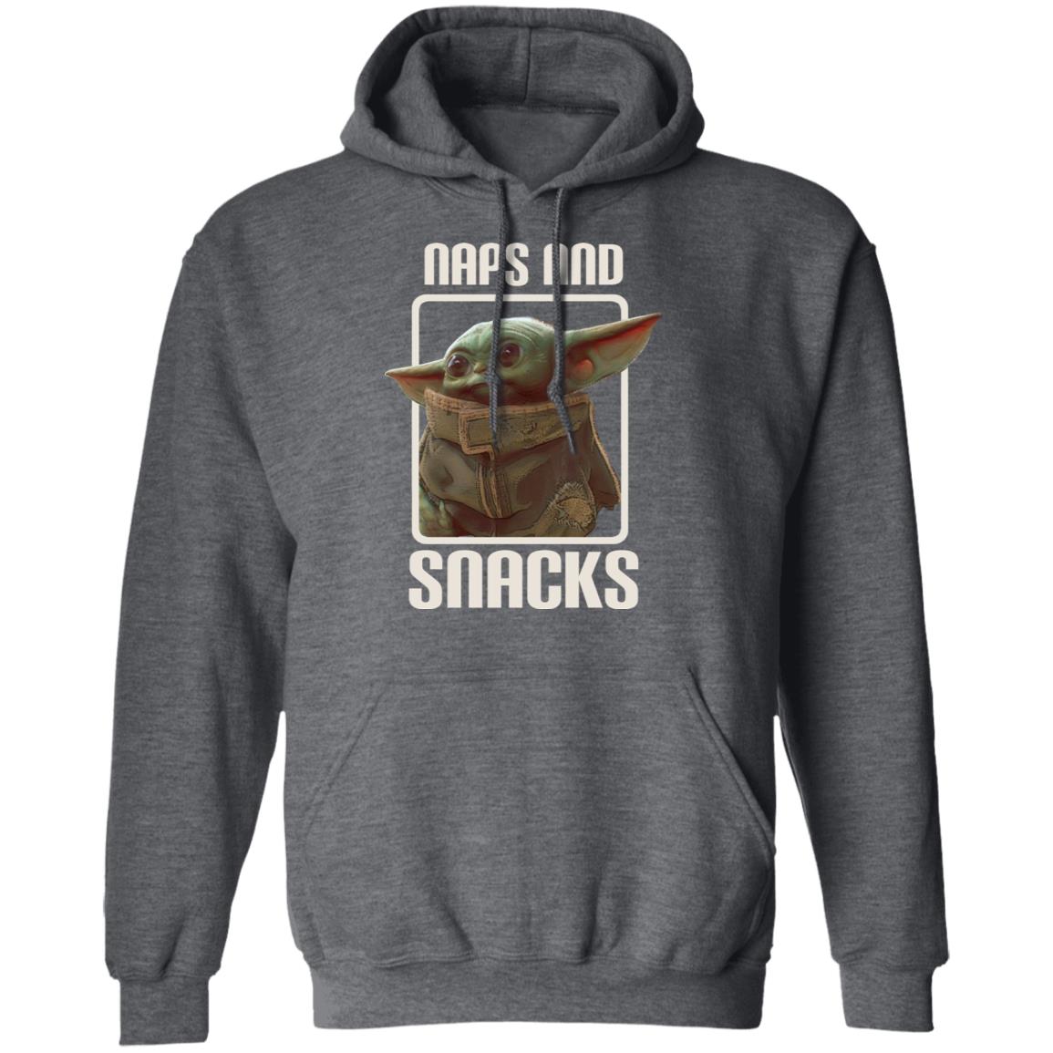 Baby Yoda Naps And Snacks Shirt, Hoodie, Tank