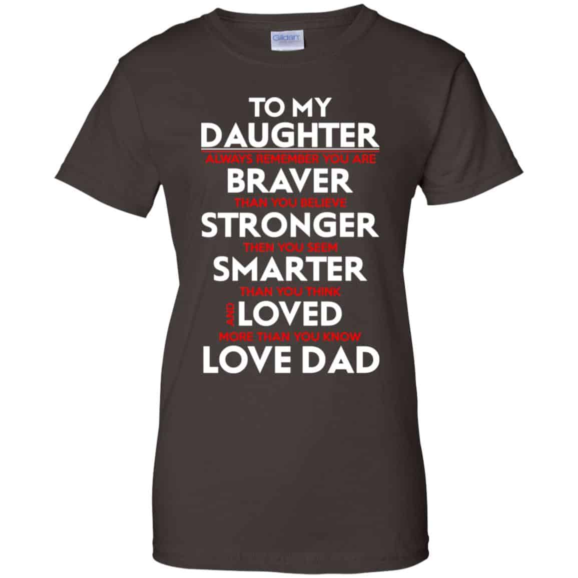 Always Remember You Are Braver Than You Believe Stronger – Daughter Shirt, Hoodie, Tank