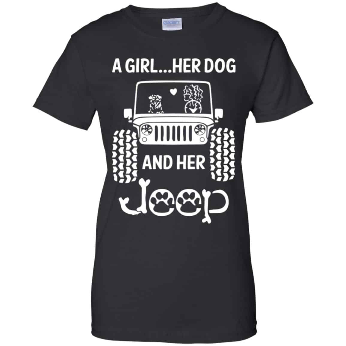 A Girl Her Dog And Her Jeep Shirt, Hoodie, Tank