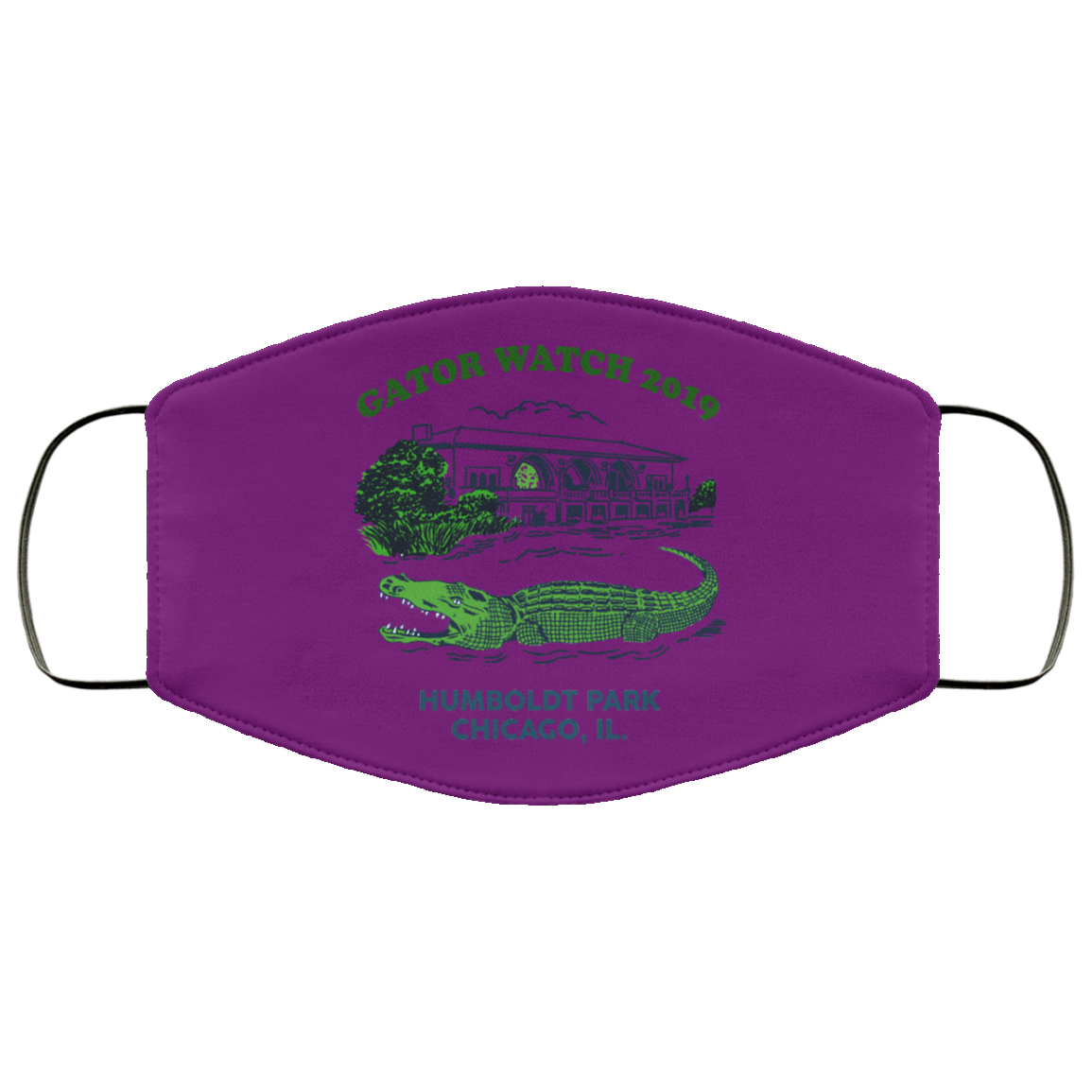 Gator Watch 2019 Humboldt Park Chicago IL Face Mask