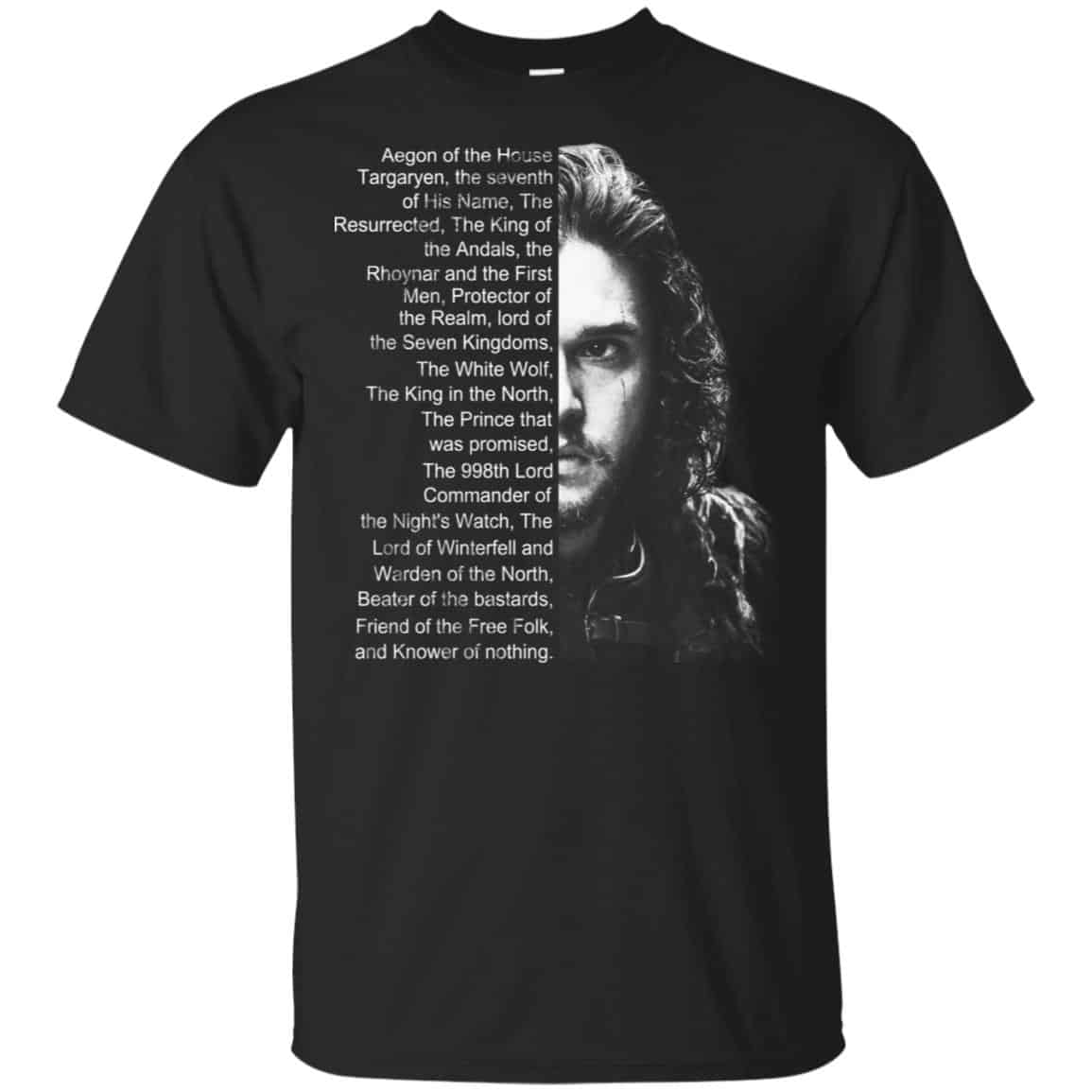 Jon Snow: List Name Aegon Of The House T-Shirts, Hoodie, Sweater