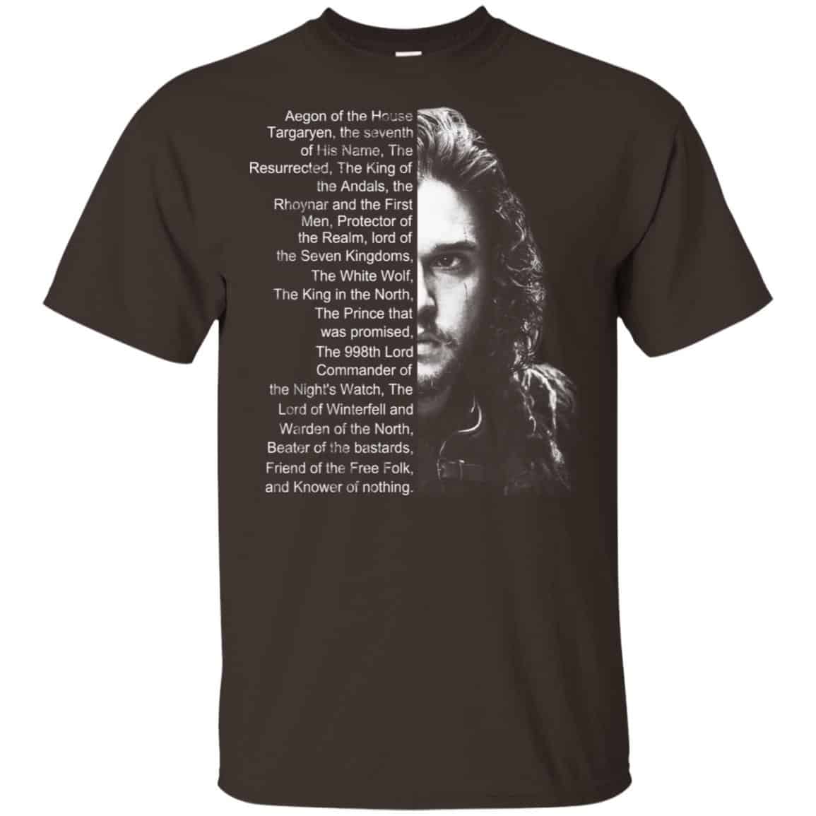 Jon Snow: List Name Aegon Of The House T-Shirts, Hoodie, Sweater