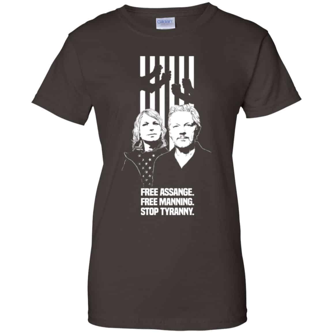 Free Assange. Free Manning. Stop Tyranny. T-Shirts, Hoodie, Tank