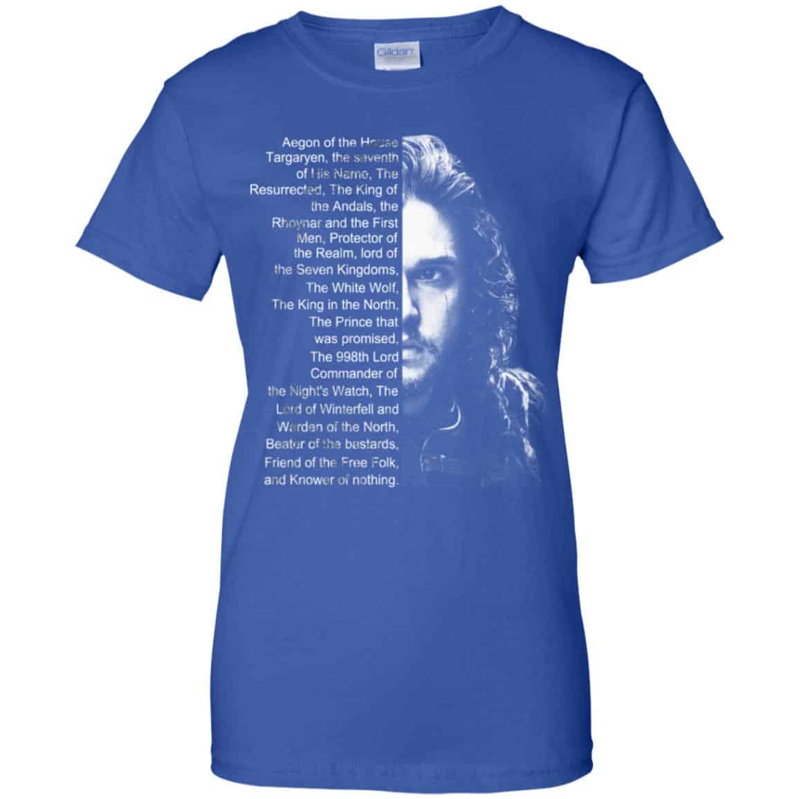 Jon Snow: List Name Aegon Of The House T-Shirts, Hoodie, Sweater