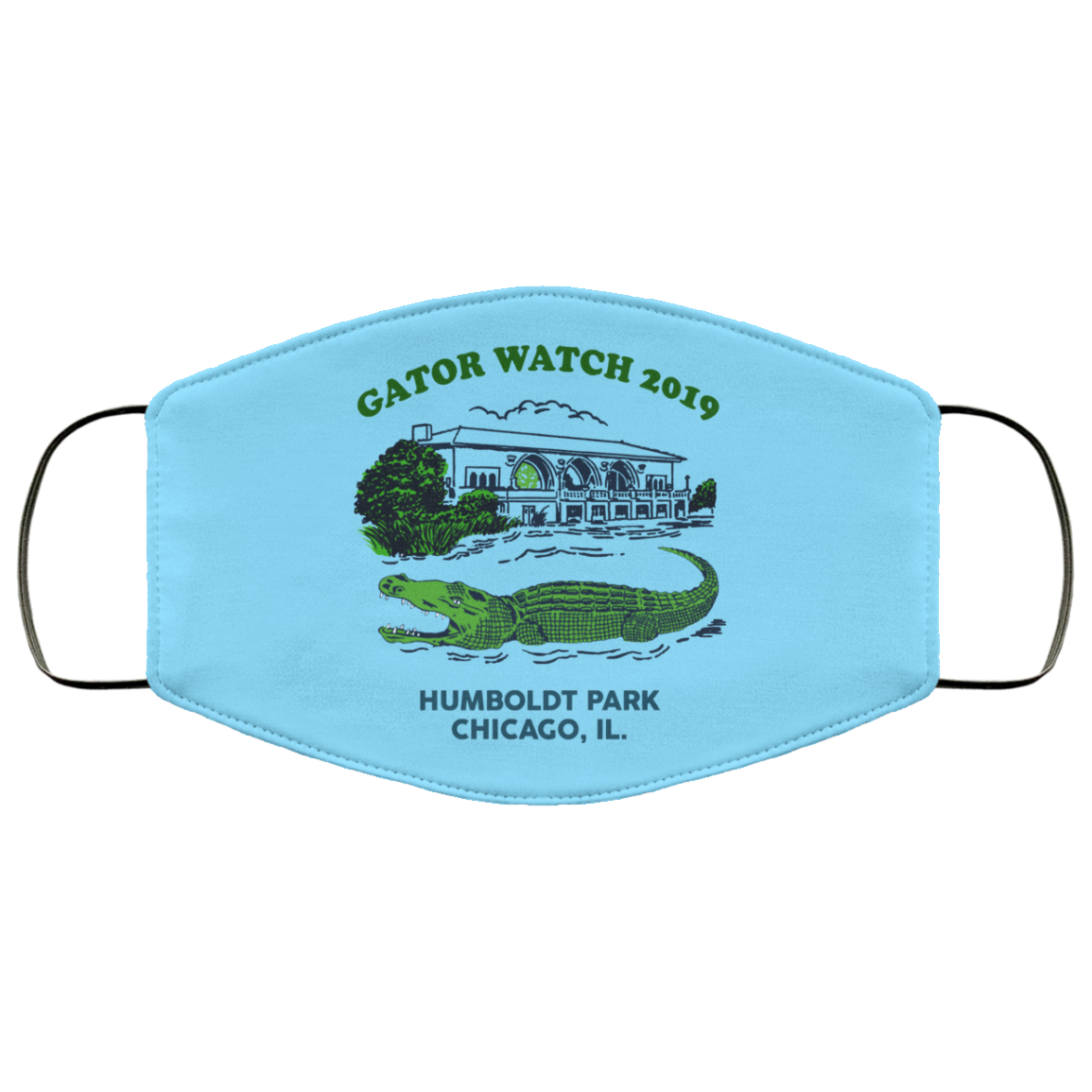 Gator Watch 2019 Humboldt Park Chicago IL Face Mask