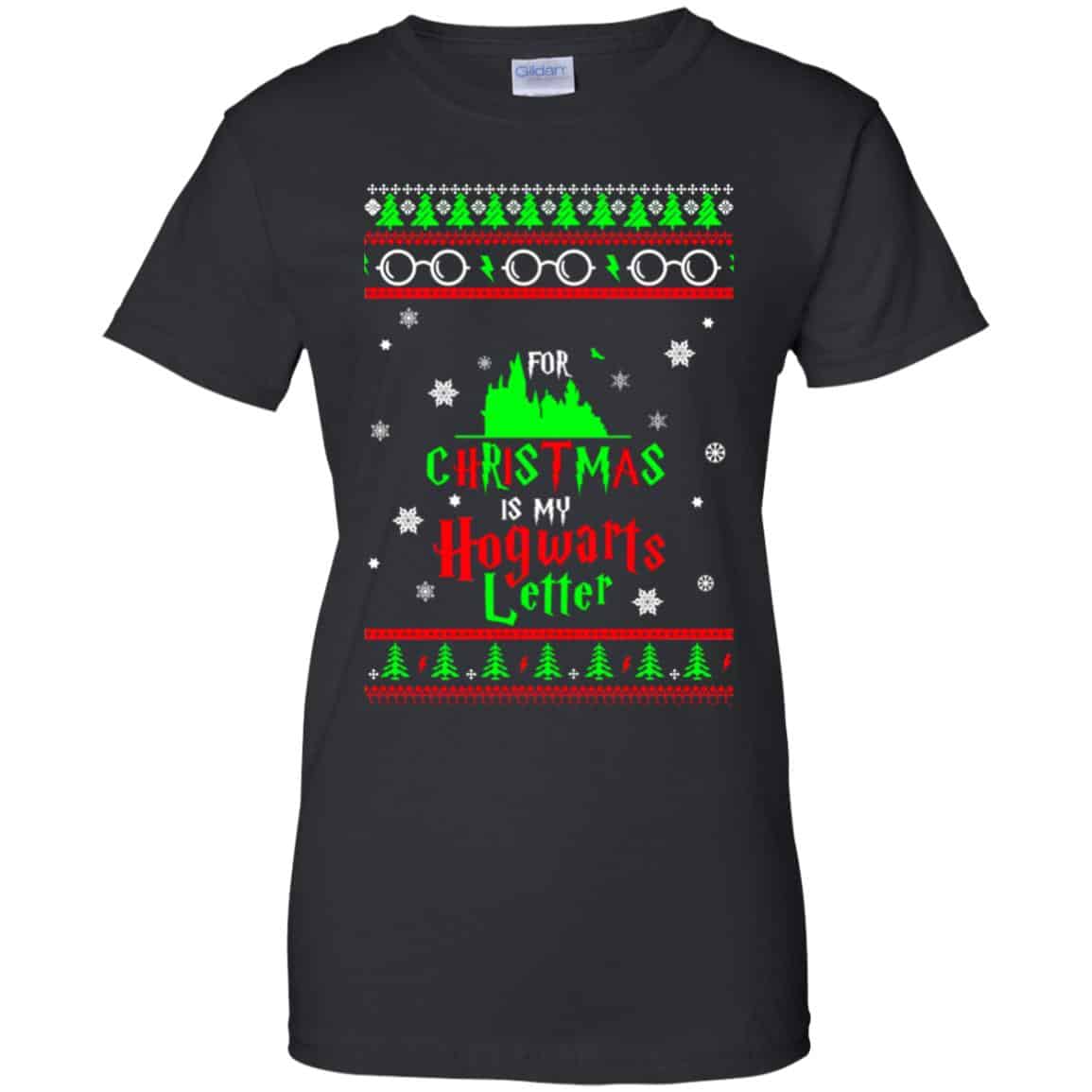 Harry Potter: All I Want Is My Hogwarts Letter Ugly Christmas Sweater, T-Shirts, Hoodie