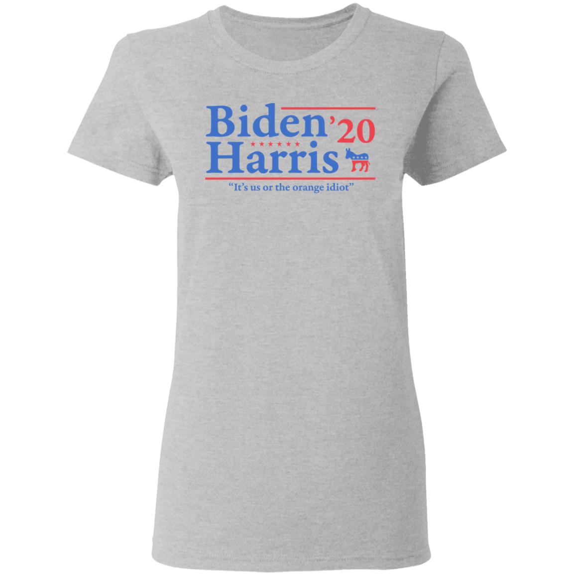 Joe Biden Kamala Harris 2020 It’s Us Or The Orange idiot Shirt, Hoodie, Tank