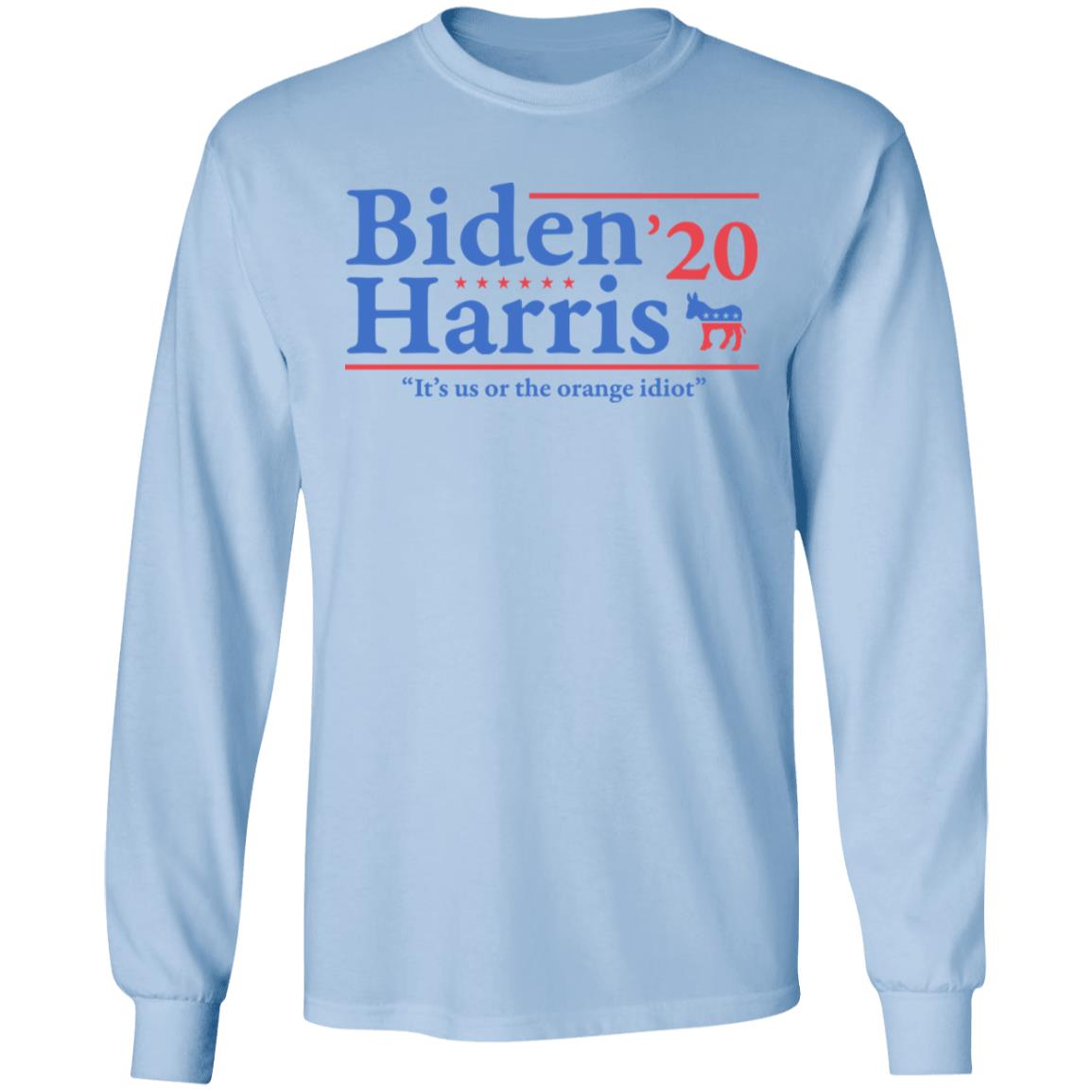 Joe Biden Kamala Harris 2020 It’s Us Or The Orange idiot Shirt, Hoodie, Tank