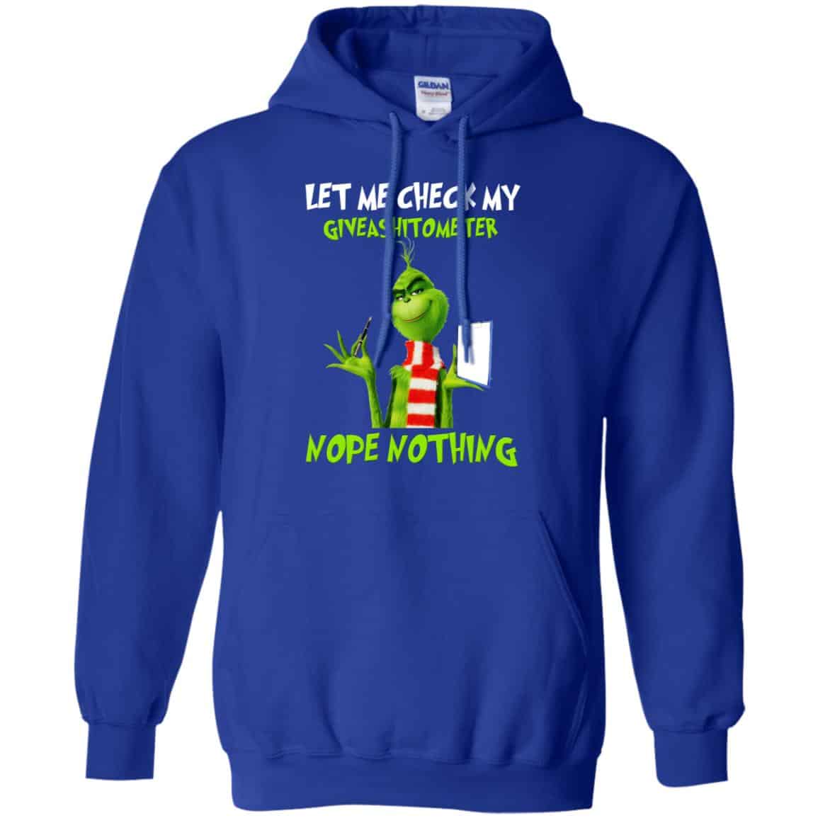 The Grinch: Let Me Check My Giveashitometer Nope Nothing T-Shirts, Hoodie, Tank