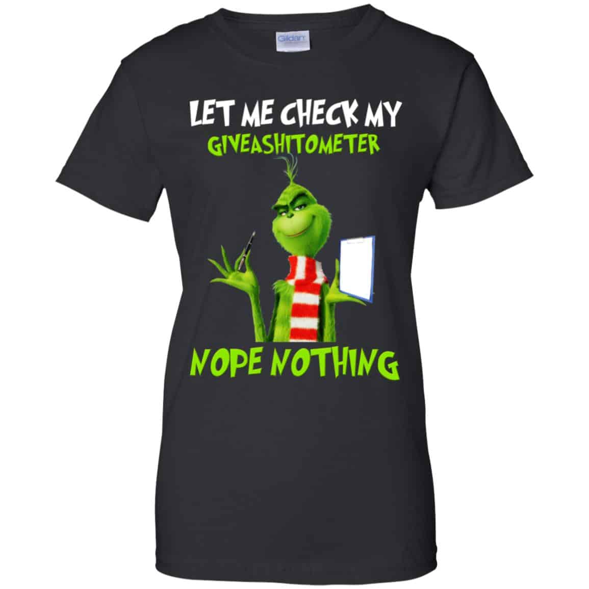 The Grinch: Let Me Check My Giveashitometer Nope Nothing T-Shirts, Hoodie, Tank